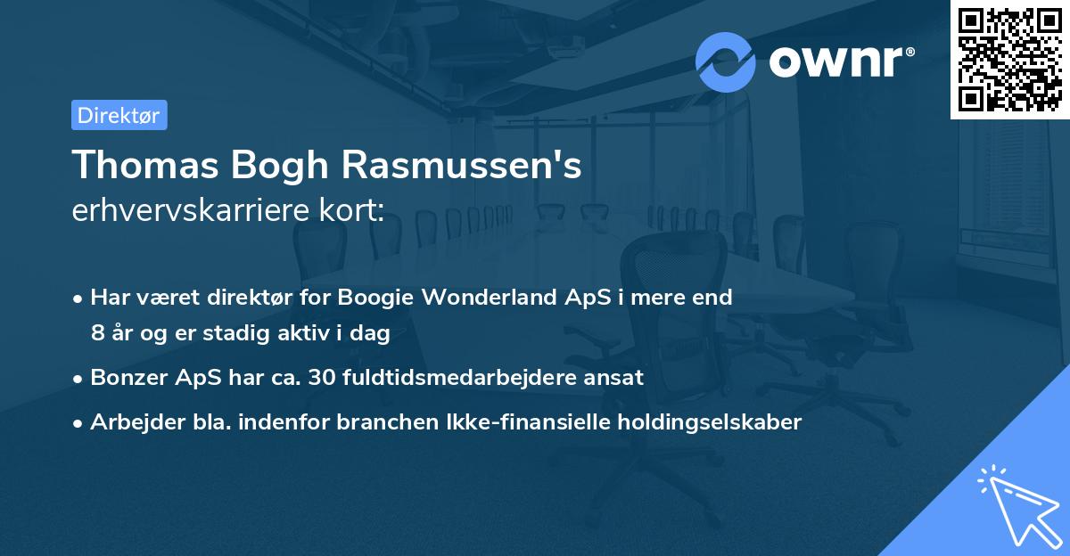 Thomas Bogh Rasmussen's erhvervskarriere kort