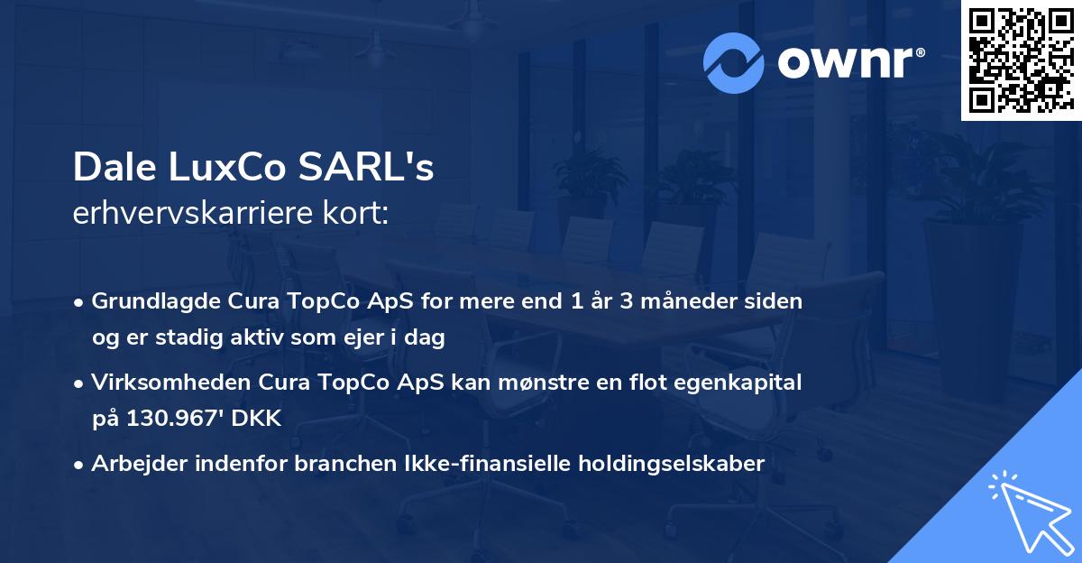 Dale LuxCo SARL's erhvervskarriere kort