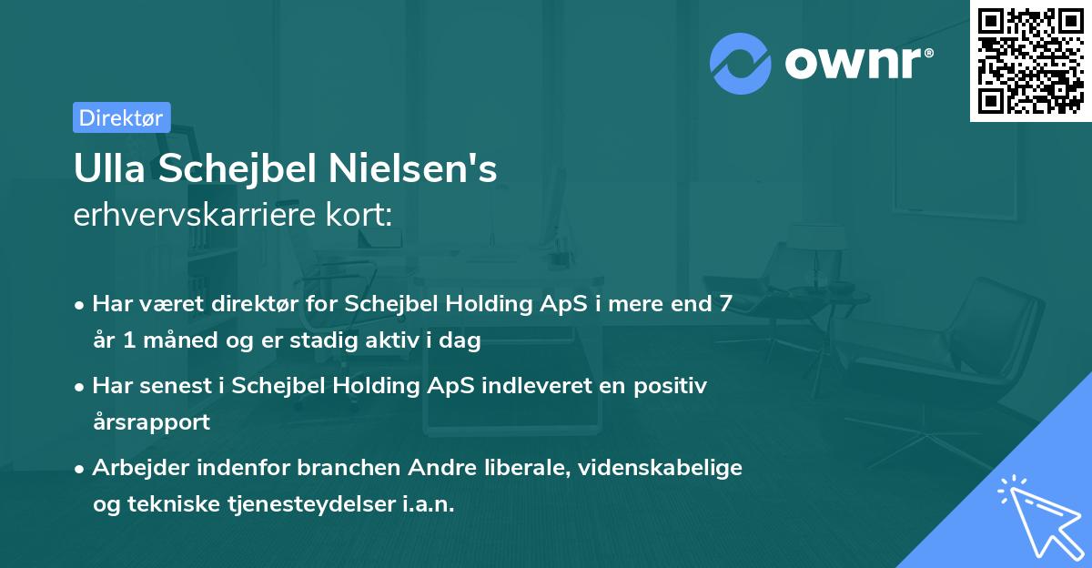 Ulla Schejbel Nielsen's erhvervskarriere kort