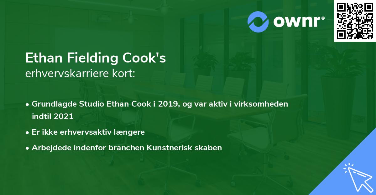 Ethan Fielding Cook's erhvervskarriere kort