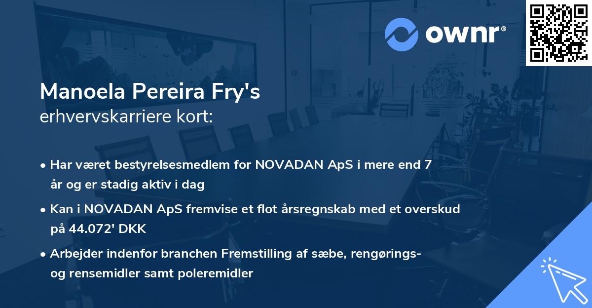 Manoela Pereira Fry's erhvervskarriere kort