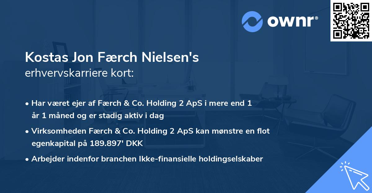 Kostas Jon Færch Nielsen's erhvervskarriere kort