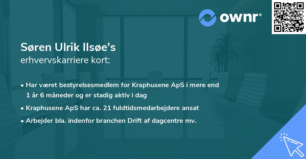 Søren Ulrik Ilsøe's erhvervskarriere kort