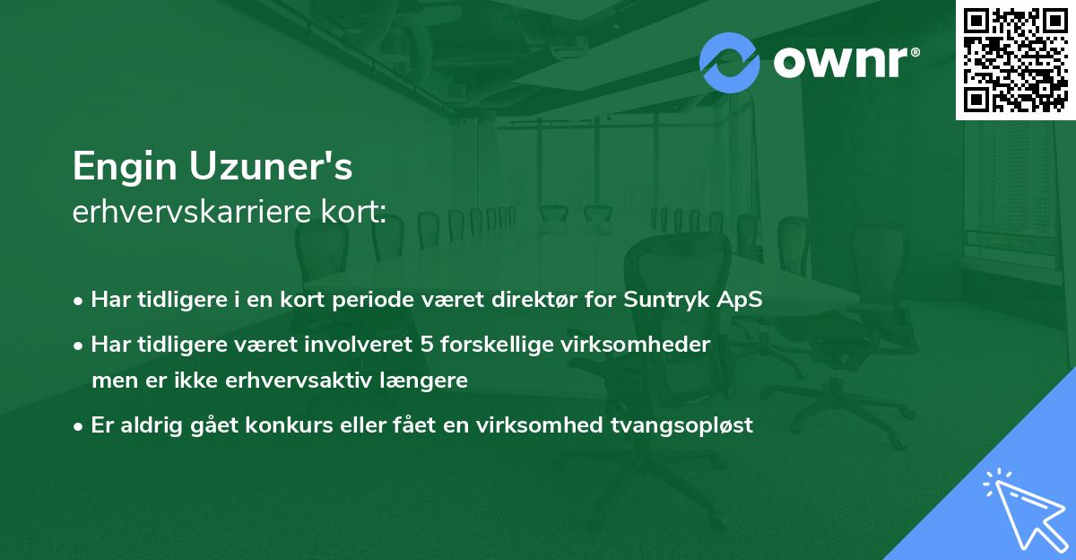 Engin Uzuner's erhvervskarriere kort