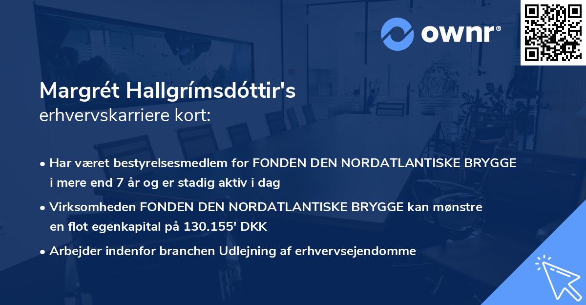 Margrét Hallgrímsdóttir's erhvervskarriere kort