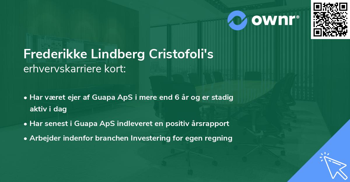 Frederikke Lindberg Cristofoli's erhvervskarriere kort