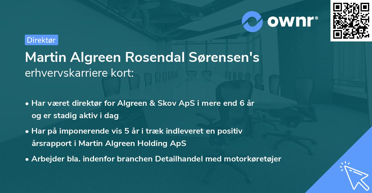 Martin Algreen Rosendal Sørensen's erhvervskarriere kort