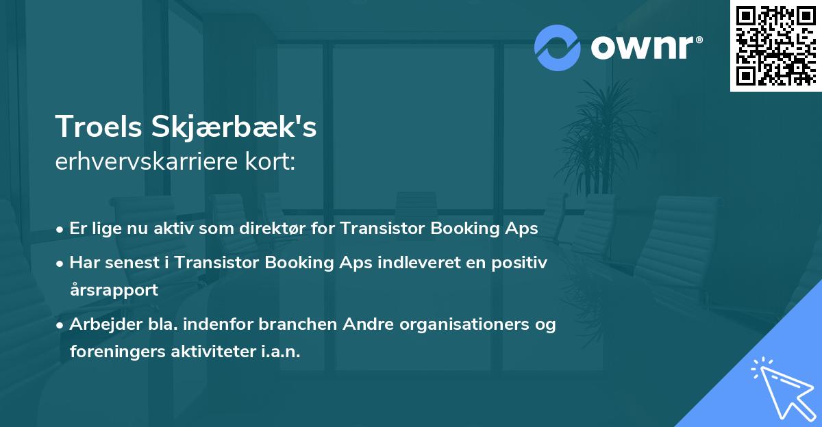 Troels Skjærbæk's erhvervskarriere kort