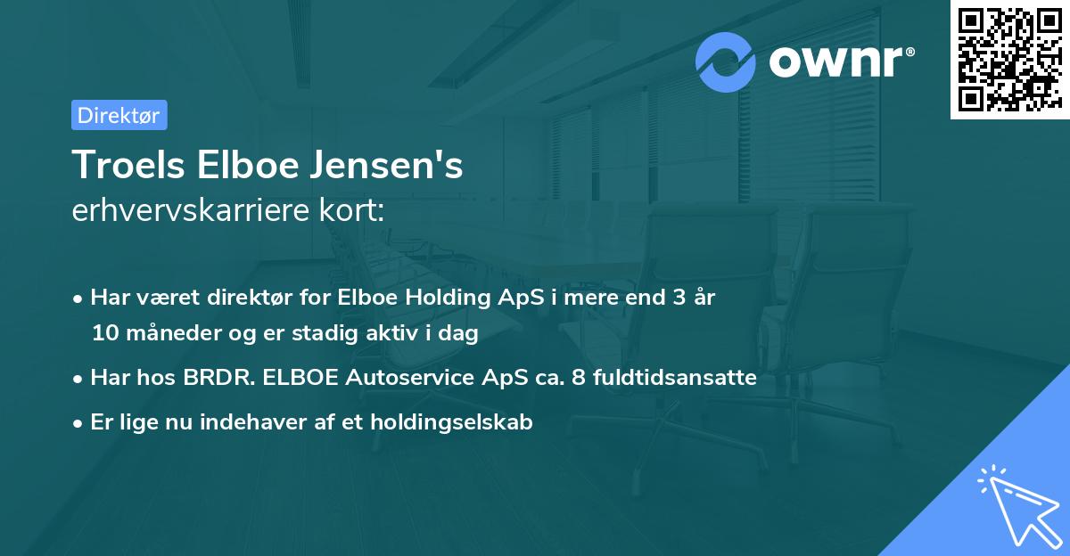 Troels Elboe Jensen's erhvervskarriere kort