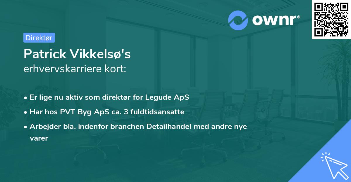 Patrick Vikkelsø's erhvervskarriere kort