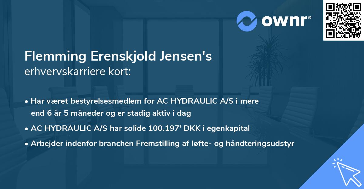 Flemming Erenskjold Jensen's erhvervskarriere kort