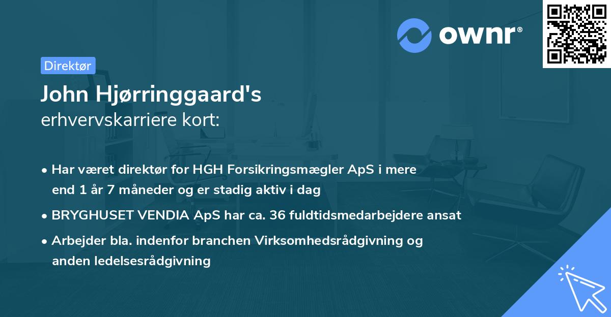 John Hjørringgaard's erhvervskarriere kort