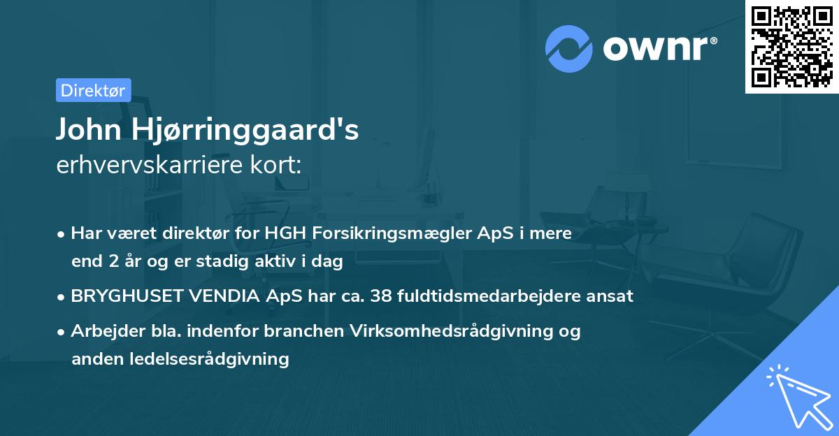 John Hjørringgaard's erhvervskarriere kort