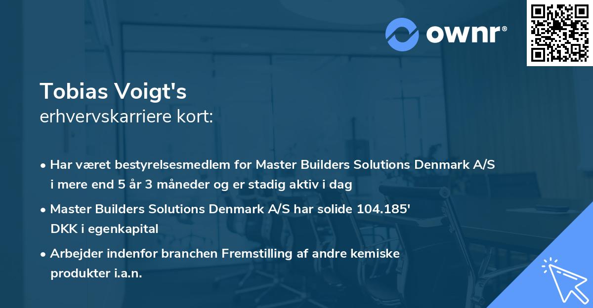 Tobias Voigt's erhvervskarriere kort