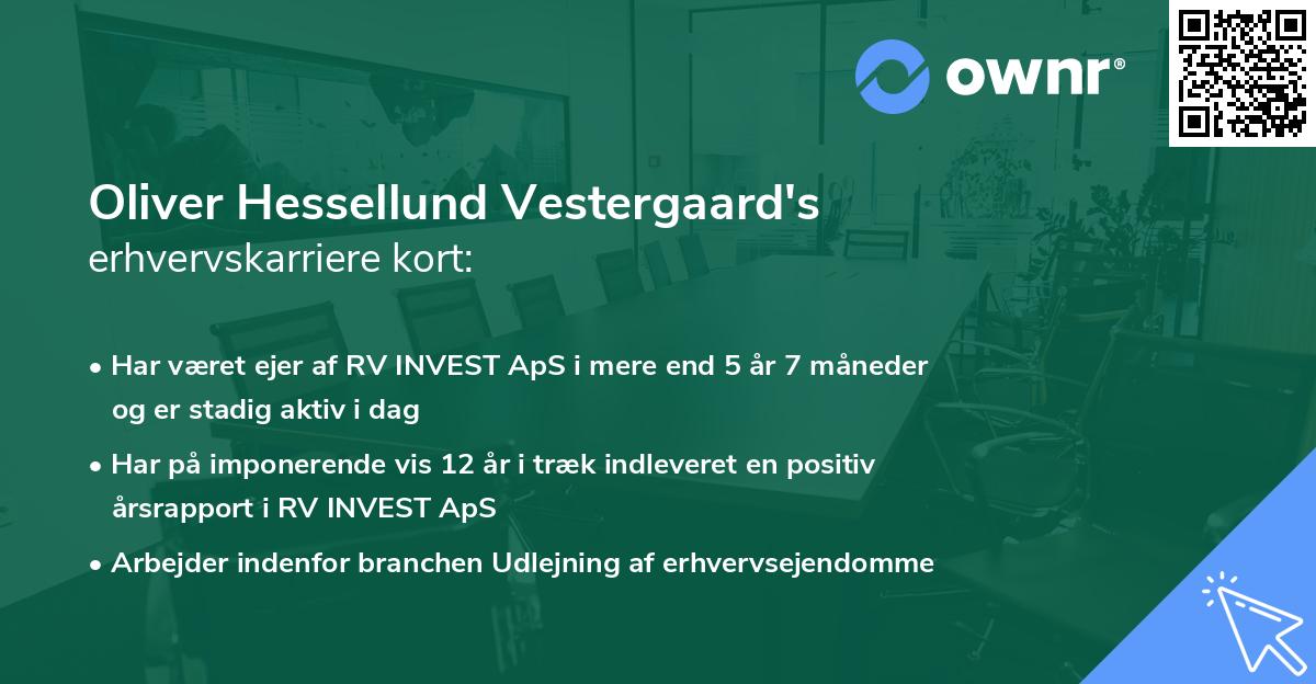 Oliver Hessellund Vestergaard's erhvervskarriere kort