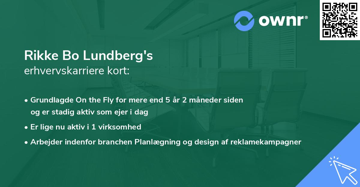 Rikke Bo Lundberg's erhvervskarriere kort