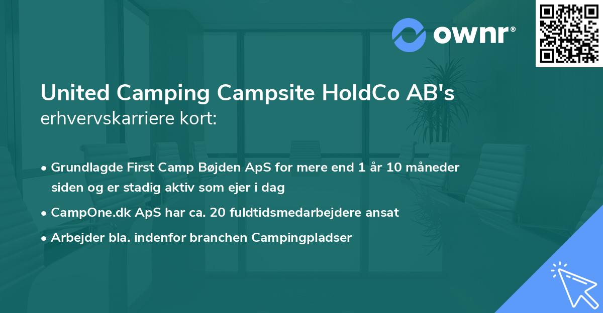 United Camping Campsite HoldCo AB's erhvervskarriere kort