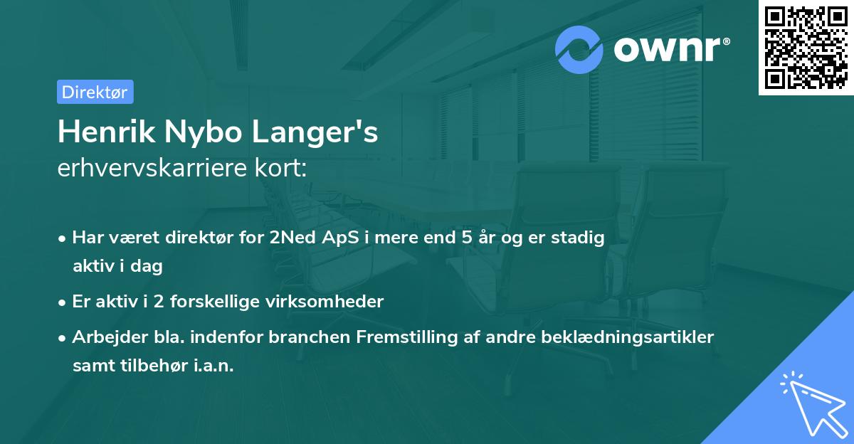 Henrik Nybo Langer's erhvervskarriere kort