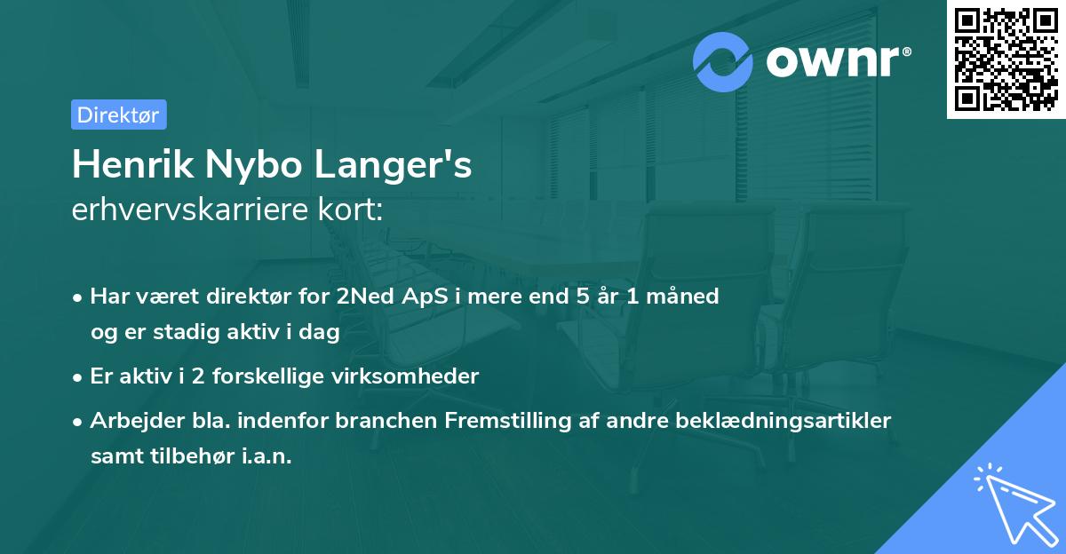 Henrik Nybo Langer's erhvervskarriere kort
