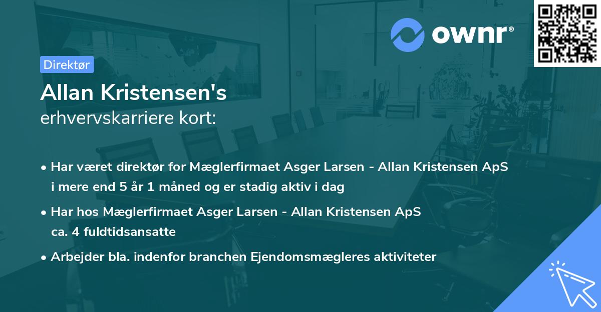Allan Kristensen's erhvervskarriere kort