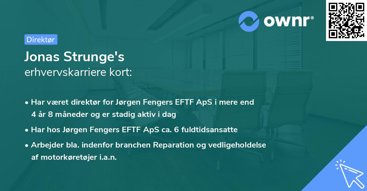 Jonas Strunge's erhvervskarriere kort