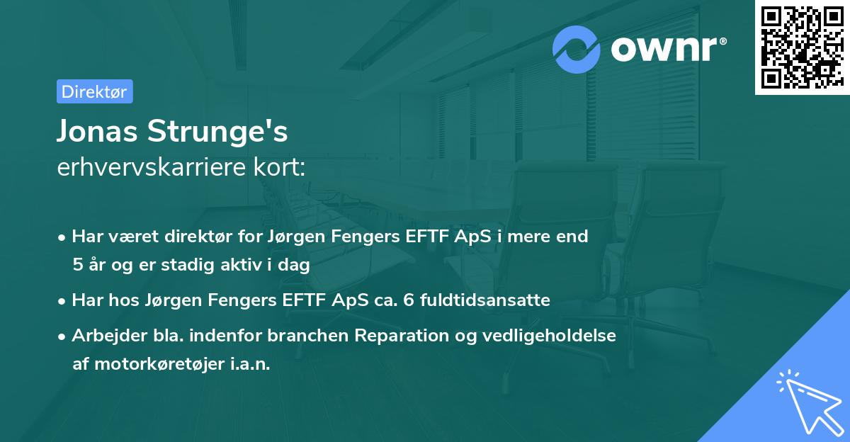 Jonas Strunge's erhvervskarriere kort
