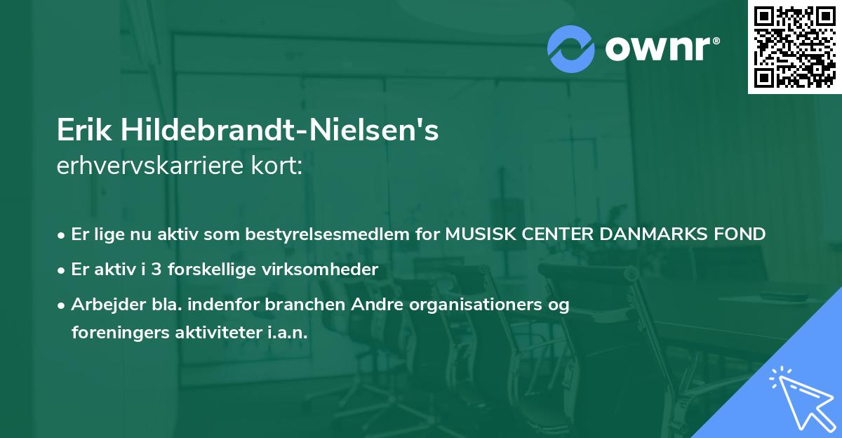Erik Hildebrandt-Nielsen's erhvervskarriere kort