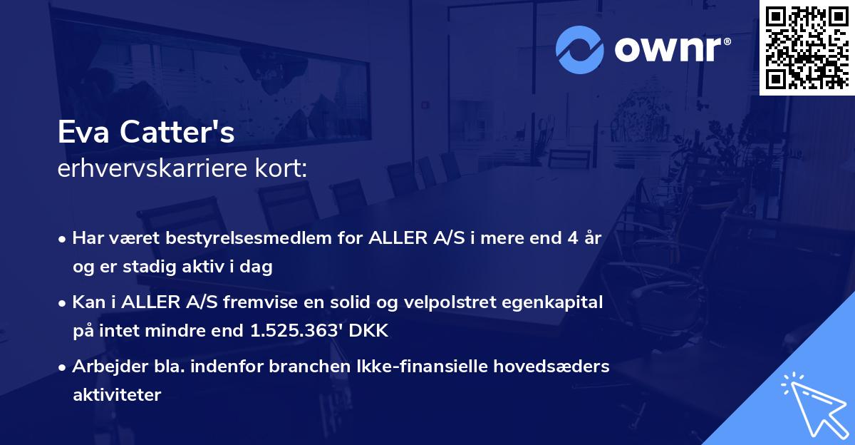 Eva Catter's erhvervskarriere kort