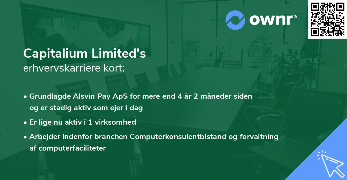 Capitalium Limited's erhvervskarriere kort