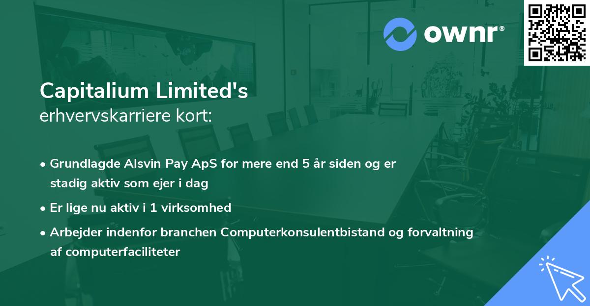 Capitalium Limited's erhvervskarriere kort