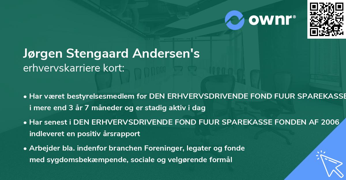 Jørgen Stengaard Andersen's erhvervskarriere kort