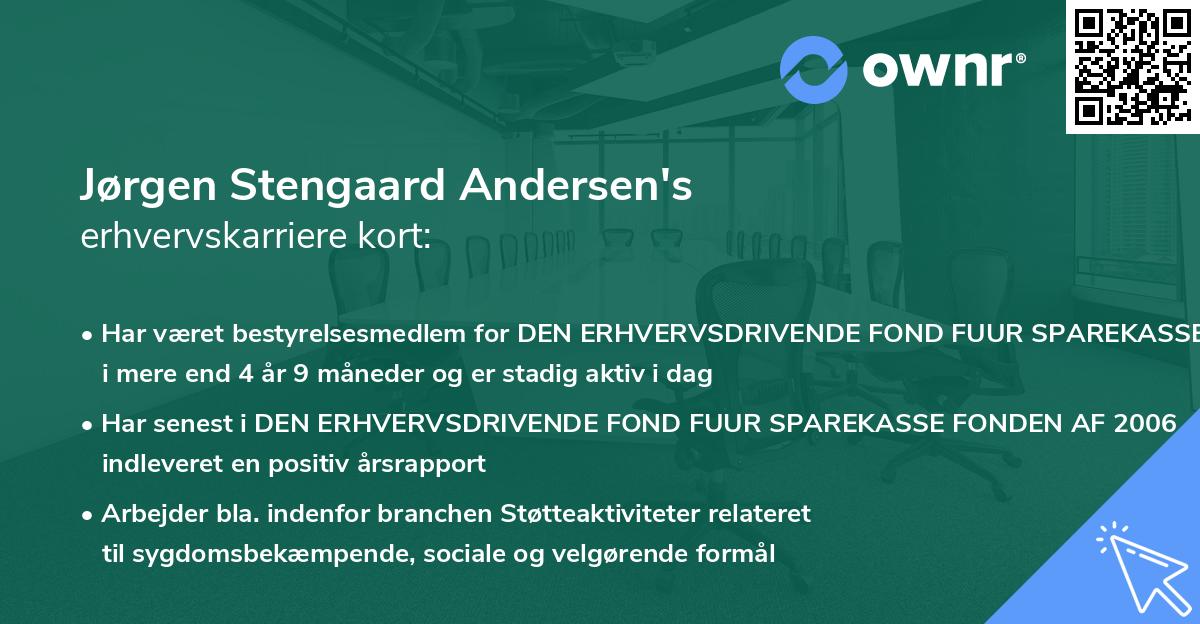 Jørgen Stengaard Andersen's erhvervskarriere kort