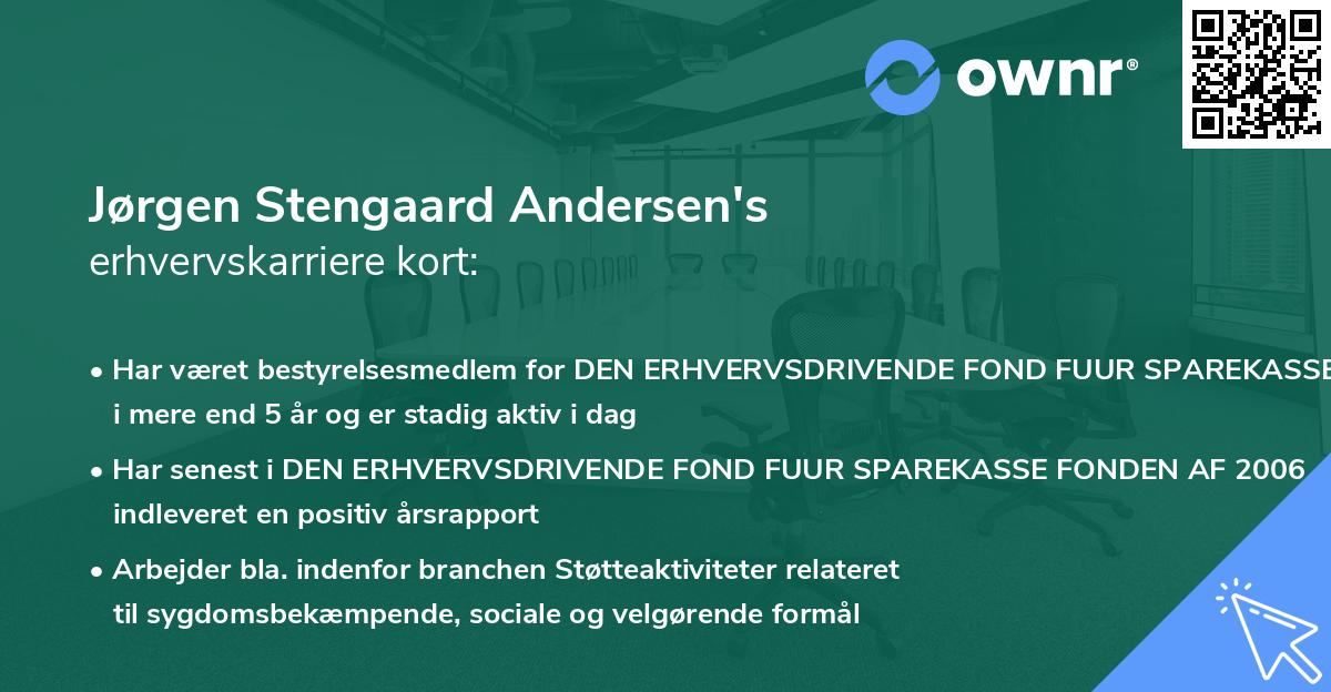 Jørgen Stengaard Andersen's erhvervskarriere kort