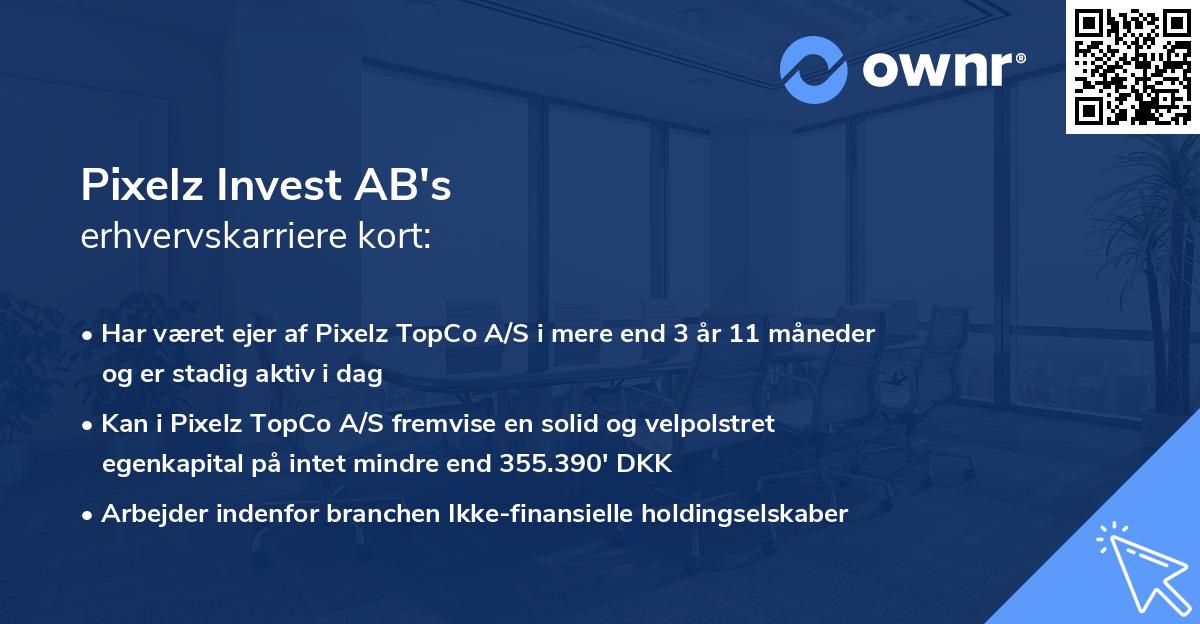 Pixelz Invest AB's erhvervskarriere kort