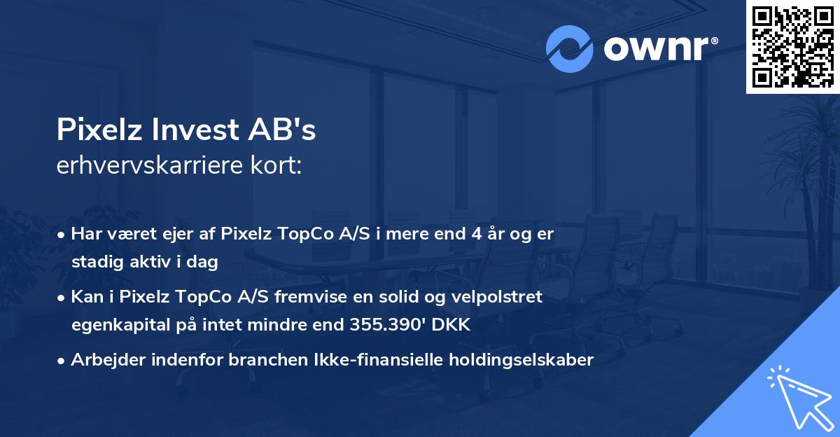 Pixelz Invest AB's erhvervskarriere kort