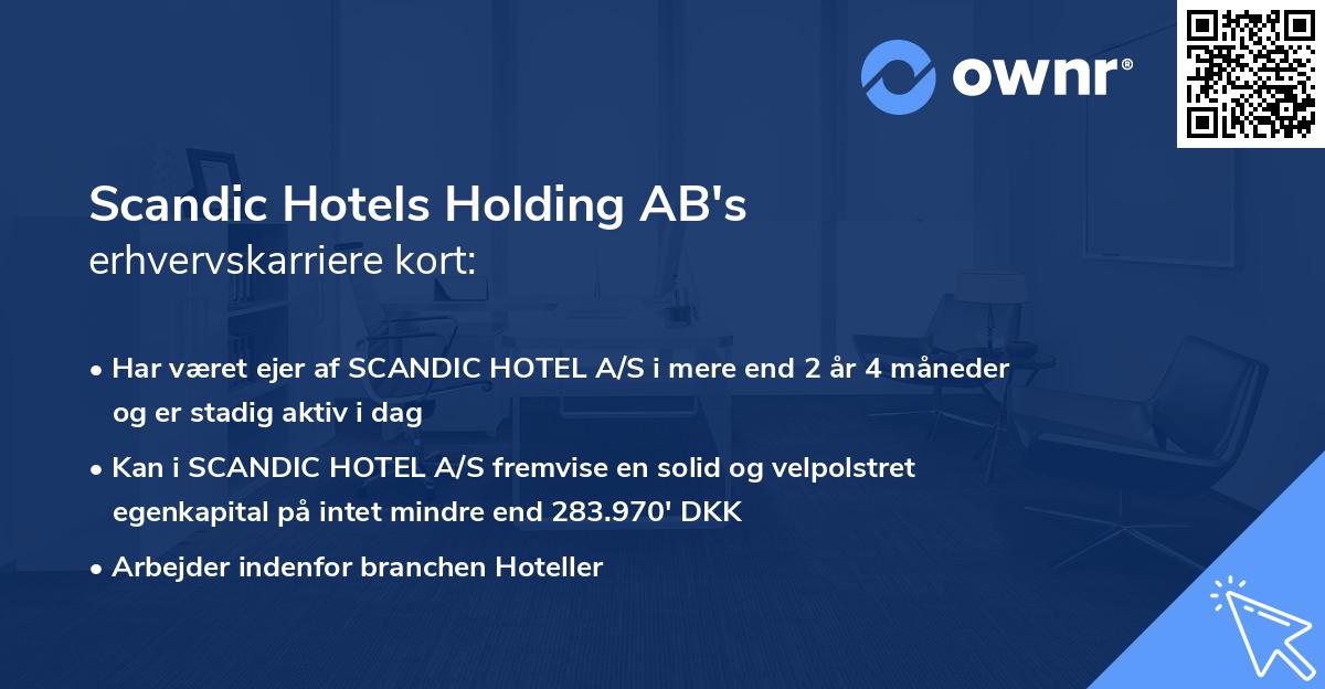 Scandic Hotels Holding AB's erhvervskarriere kort