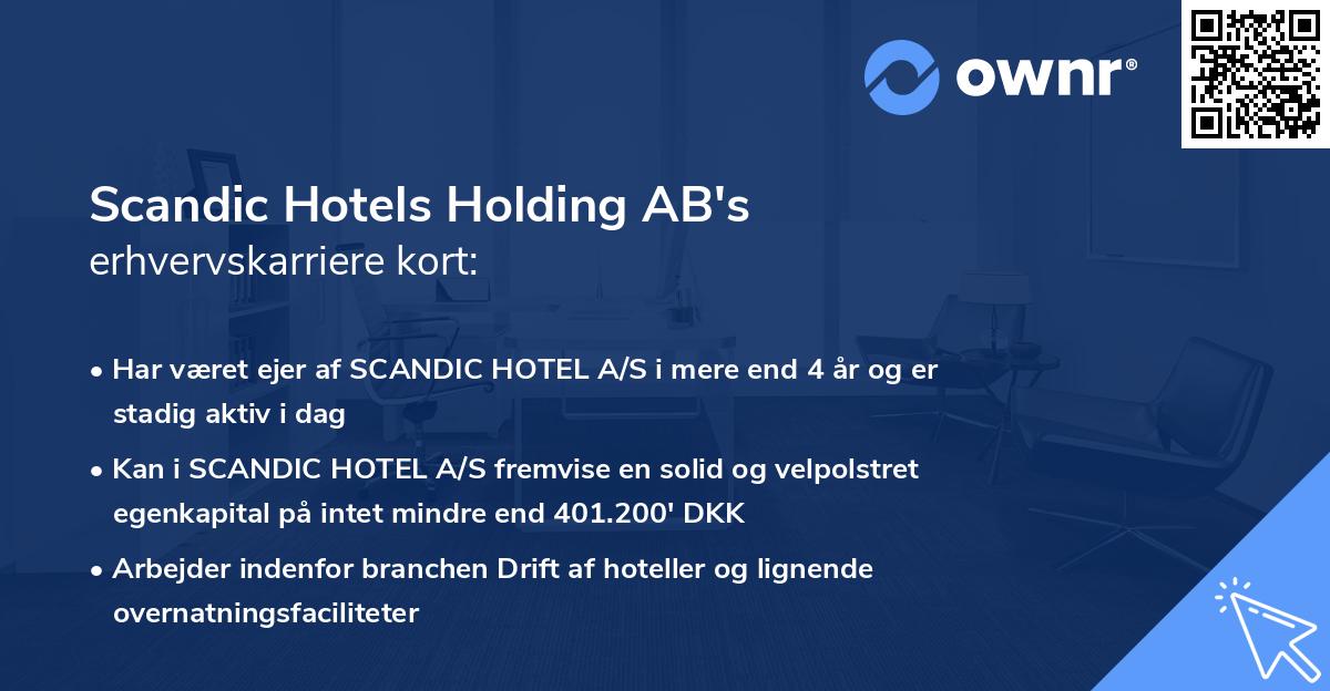 Scandic Hotels Holding AB's erhvervskarriere kort