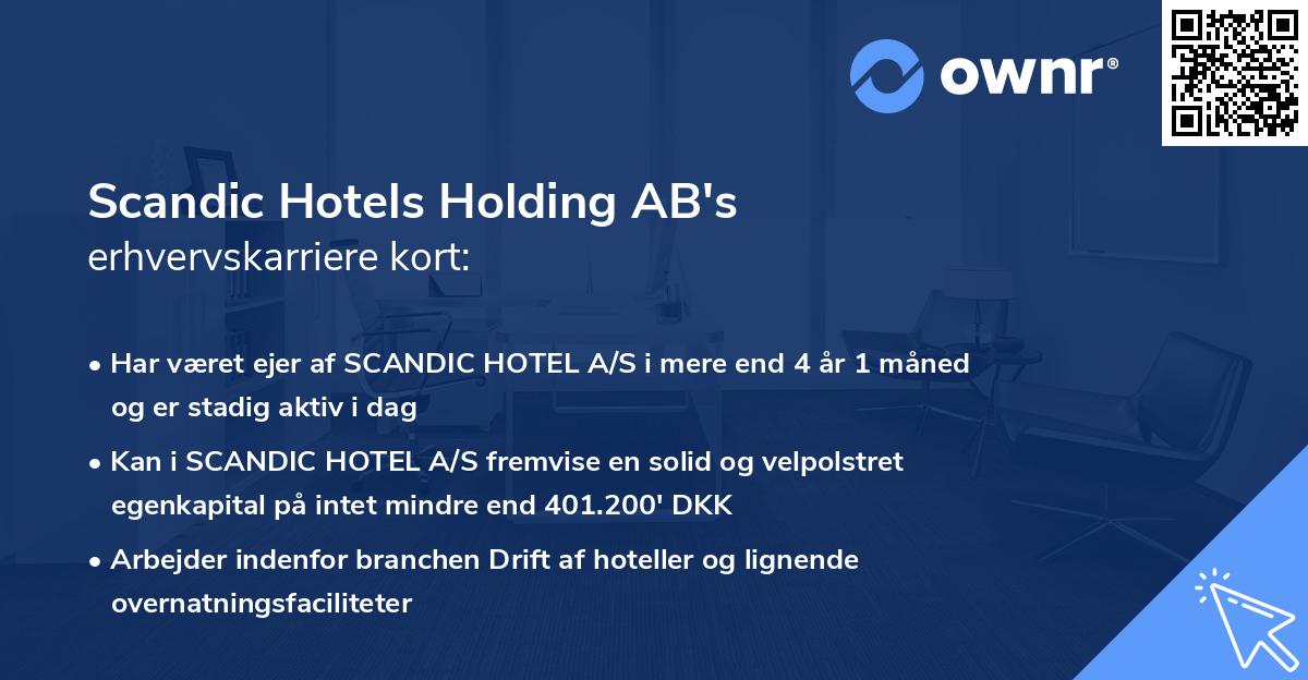 Scandic Hotels Holding AB's erhvervskarriere kort