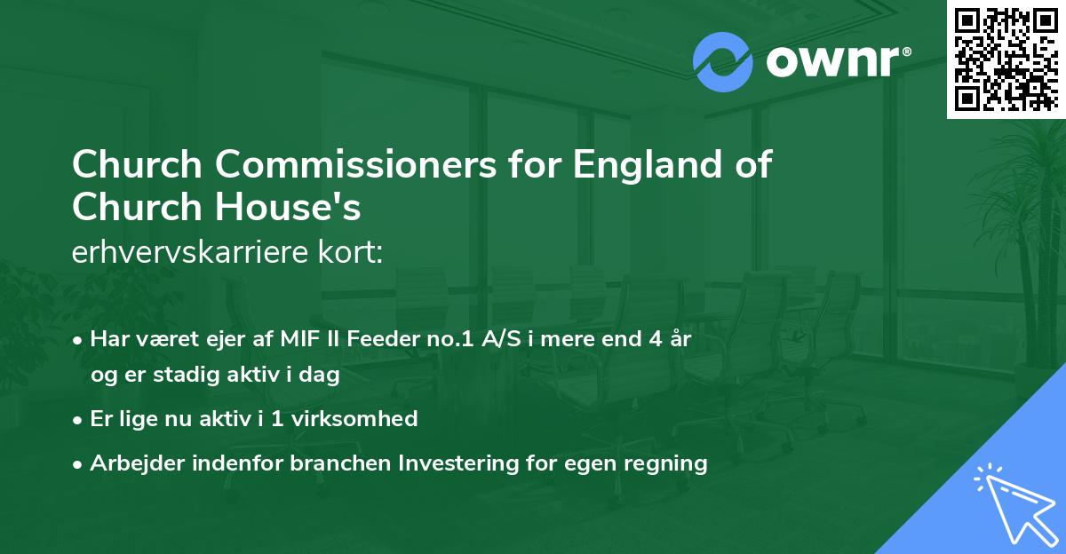 Church Commissioners for England of Church House's erhvervskarriere kort