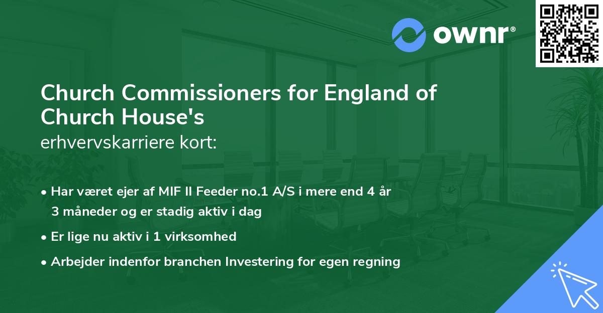 Church Commissioners for England of Church House's erhvervskarriere kort