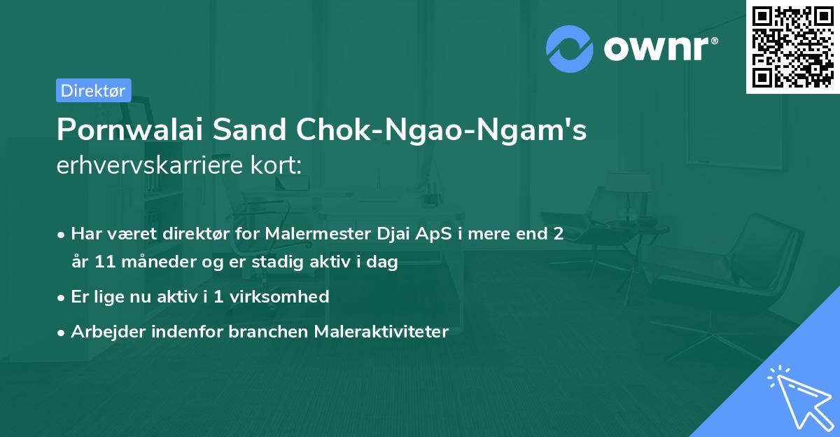 Pornwalai Sand Chok-Ngao-Ngam's erhvervskarriere kort