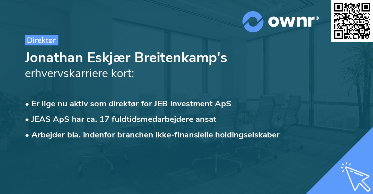 Jonathan Eskjær Breitenkamp's erhvervskarriere kort
