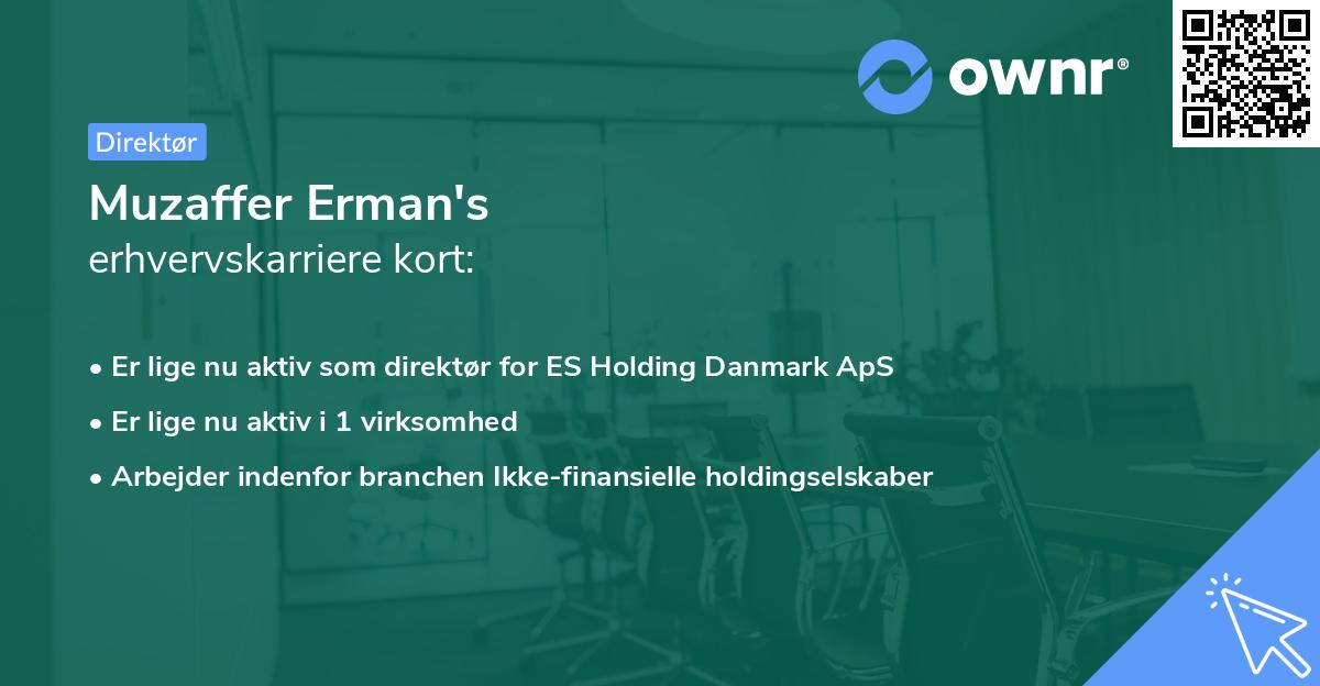 Muzaffer Erman's erhvervskarriere kort