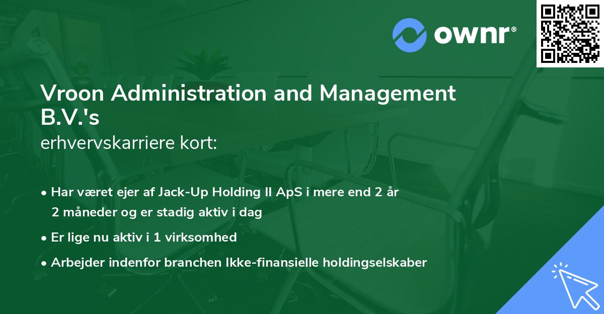 Vroon Administration and Management B.V.'s erhvervskarriere kort