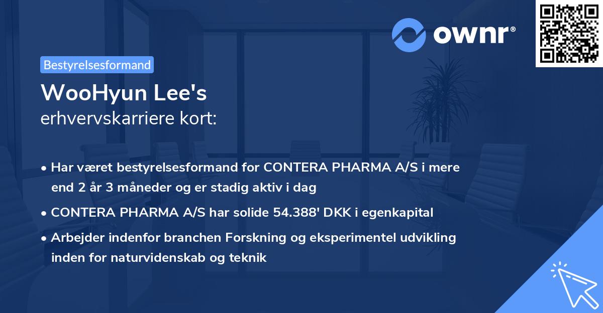 WooHyun Lee's erhvervskarriere kort