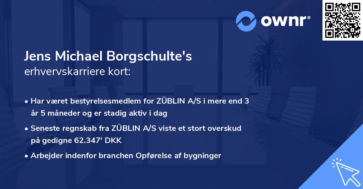 Jens Michael Borgschulte's erhvervskarriere kort