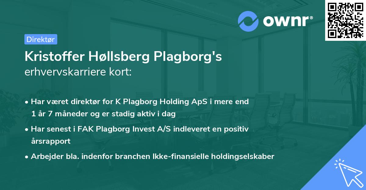 Kristoffer Høllsberg Plagborg's erhvervskarriere kort