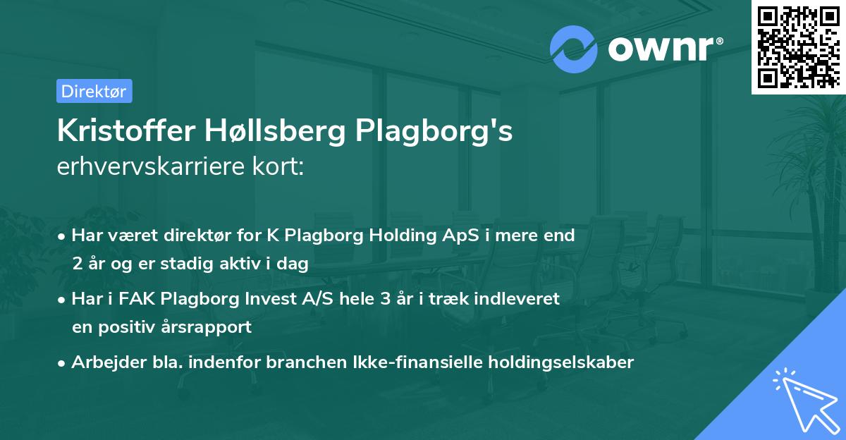 Kristoffer Høllsberg Plagborg's erhvervskarriere kort