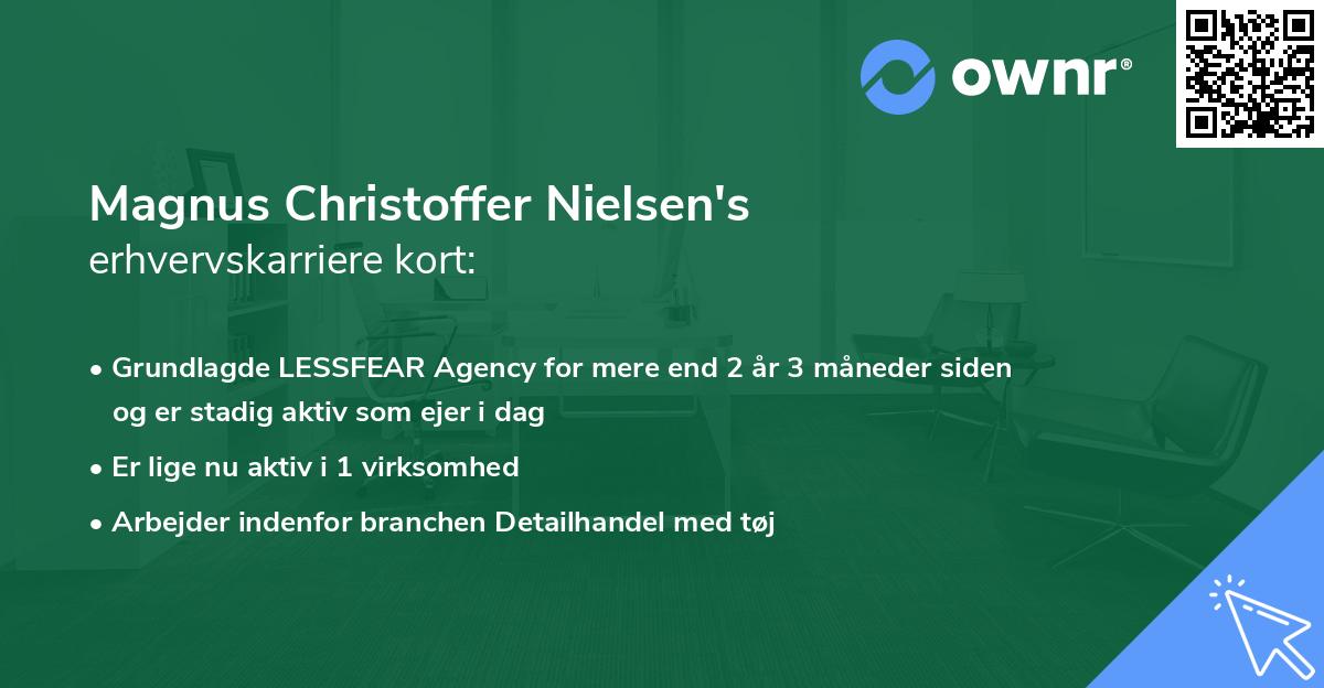 Magnus Christoffer Nielsen's erhvervskarriere kort