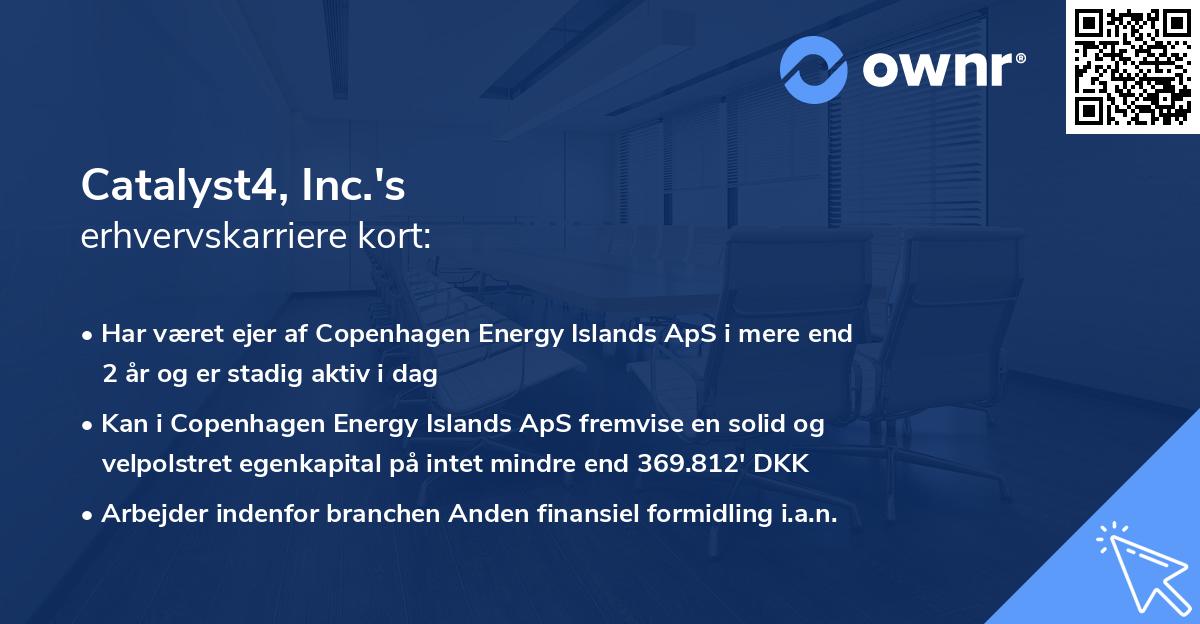 Catalyst4, Inc.'s erhvervskarriere kort